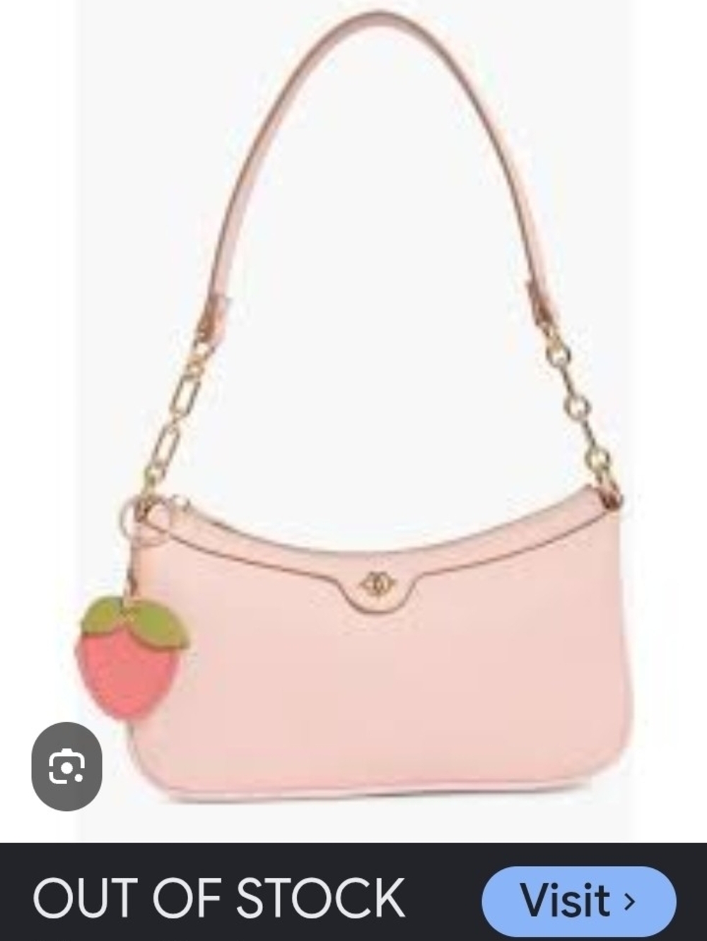 *Sold Out* Nanette Lepore Pink Julissa Shoulder Bag with Strawberry Charm